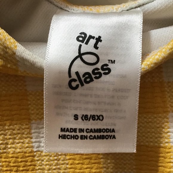 Art Class Girls Sz 6/6x One Pc Gingham Swimsuit - Picture 7 of 8